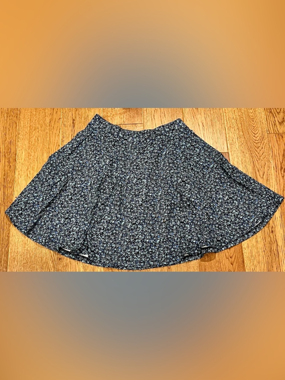 SO Blue Floral Mini Skirt | Flowy Tiered Skirt | Size Medium